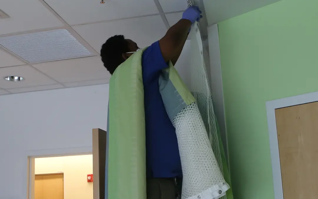 How Do Unclean Medical Curtains Impact Air Quality?